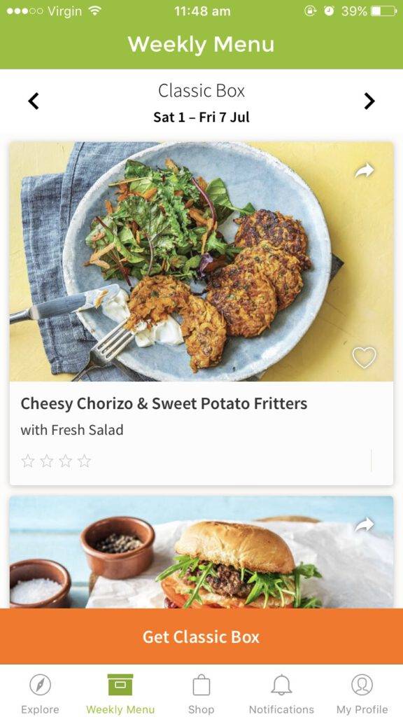 HelloFresh App Landing Page