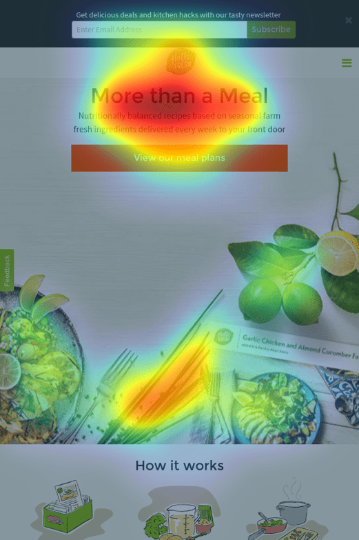 Mobile Homepage Heatmap