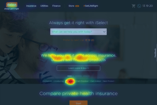 new homepage heat map