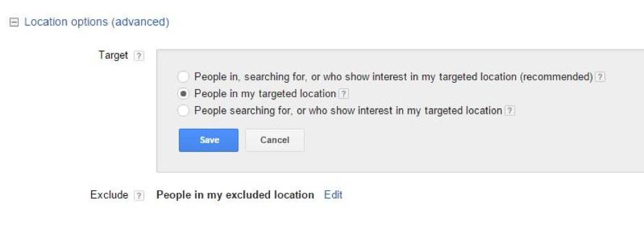 Location Targeting Adwords