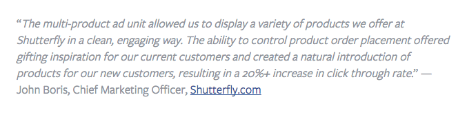 multi product ad unit