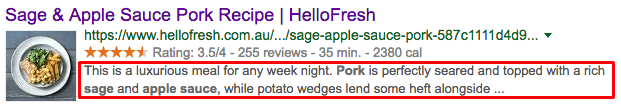 Recipe Title SERPs