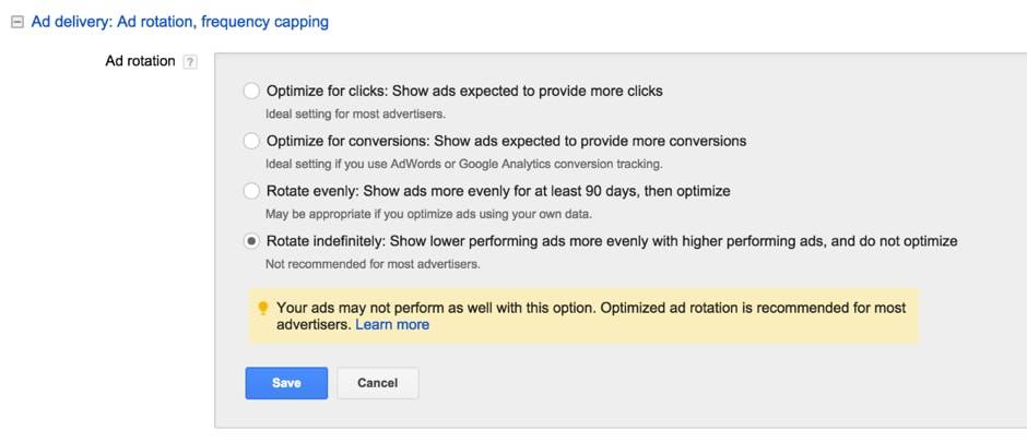 Ad Rotate Adwords