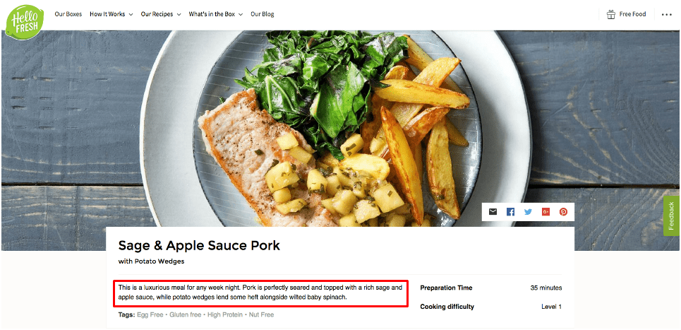 Recipe Page
