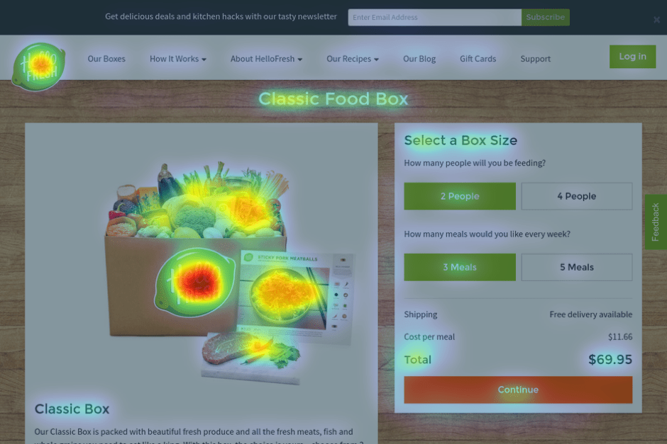 Select a Box Size Heatmap