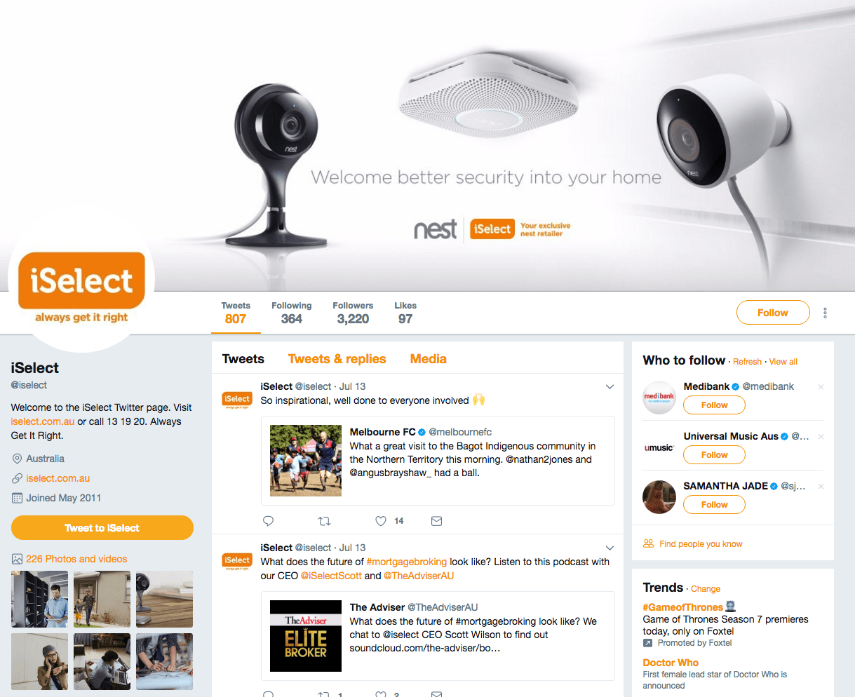 Twitter Page
