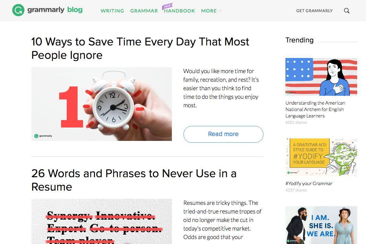Grammarly blog