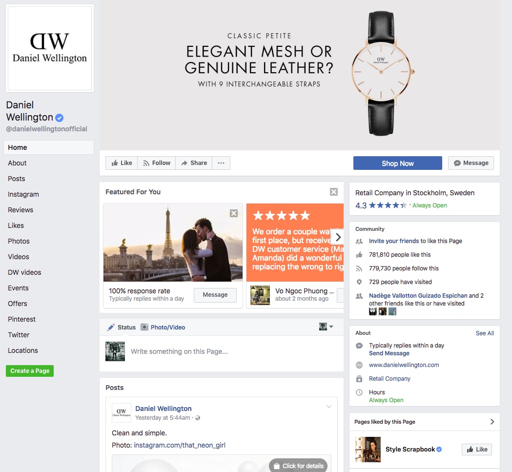 DW Facebook Page