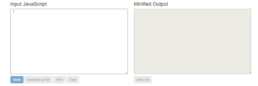 javascript minify