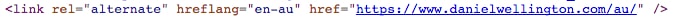 rel alternate and hreflang