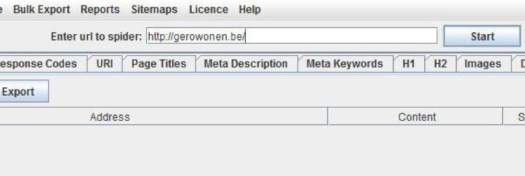 screaming frog url