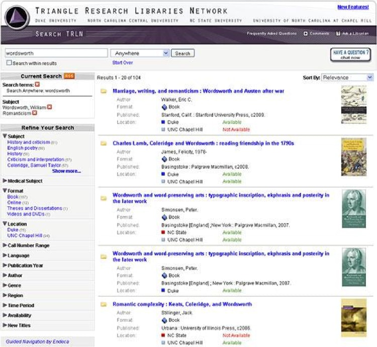 triangle research libraries