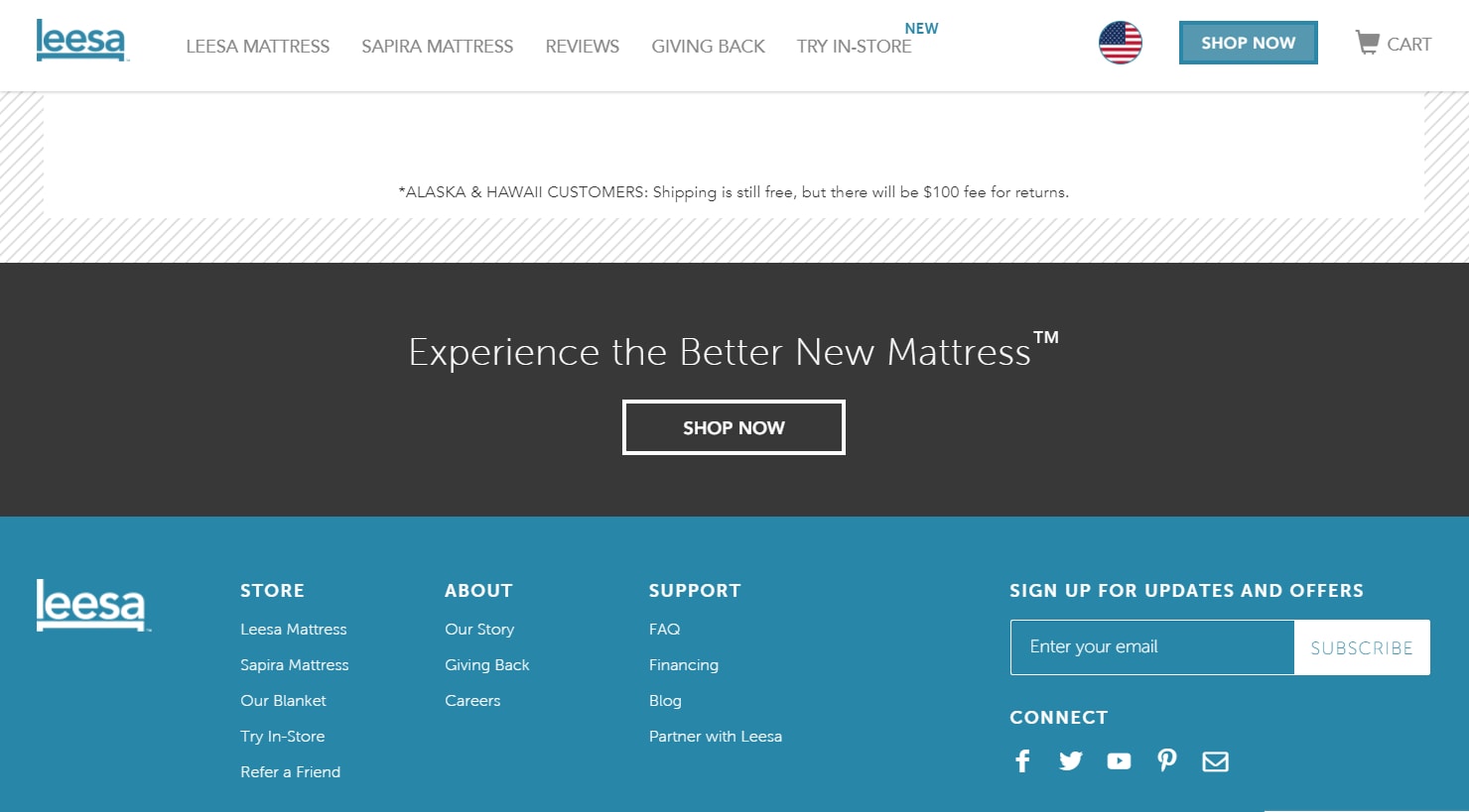 leesa footer