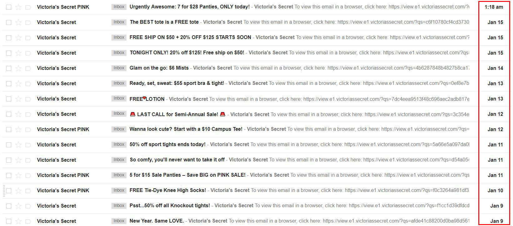 28-Inbox snapshot highlights