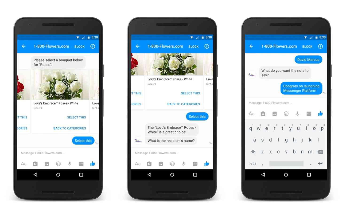 1-800 Flowers chatbot sales support
