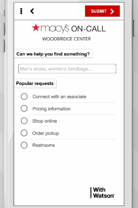 Macy's on call shopping support